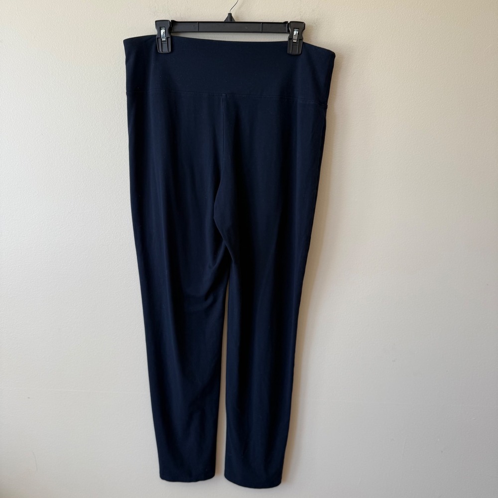 J. Jill Womens Pants M Navy Blue Wearever Smooth-Fit Slim Leg Comfort Travel